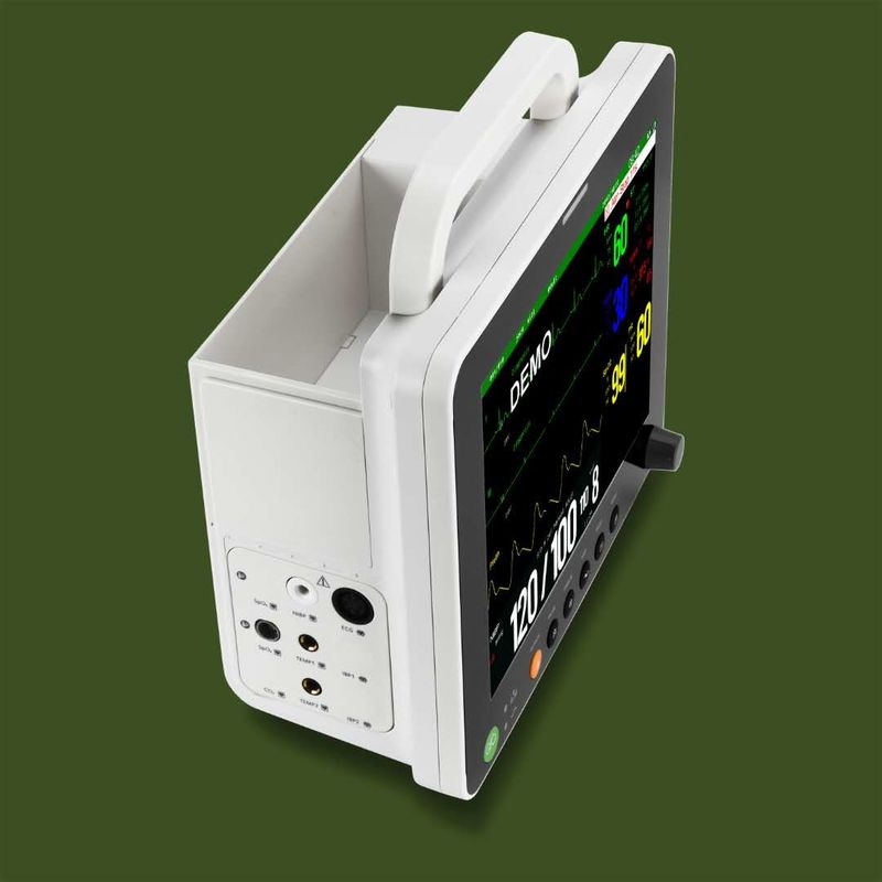 12.1 '' Layar TFT Warna Monitor Pasien Multi Parameter Hewan Dengan EKG